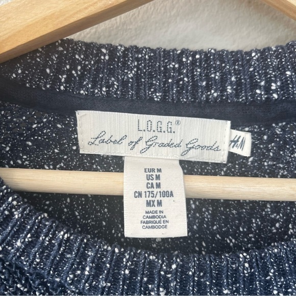H&M L.O.G.G. Men’s Blue Pullover Sweater – Size Medium – 100% Cotton- NWOT - Picture 7 of 10